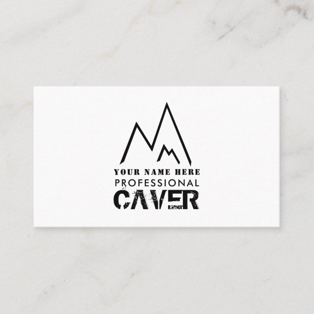 Black Mountain Logo, Cave Explorer, Sportsperson Business Card (Front)