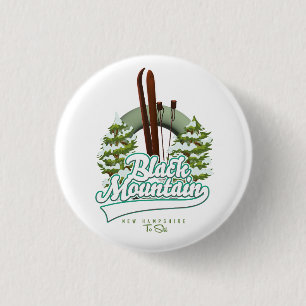Black Mountain New Hampshire Ski logo. 3 Cm Round Badge