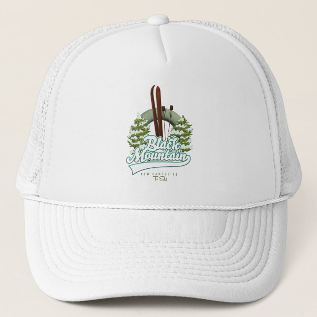 Black Mountain New Hampshire Ski logo. Trucker Hat (Front)