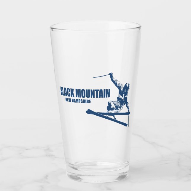Black Mountain New Hampshire Skier Glass (Front)