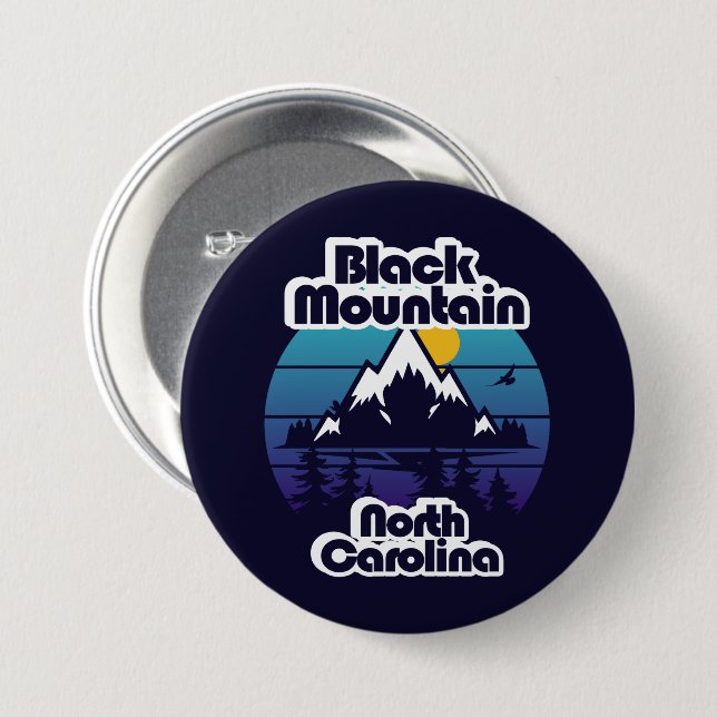 Black Mountain, North Carolina 7.5 Cm Round Badge (Front & Back)
