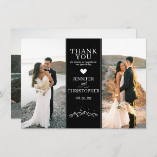 Black Mountain Wedding Thank You Card
