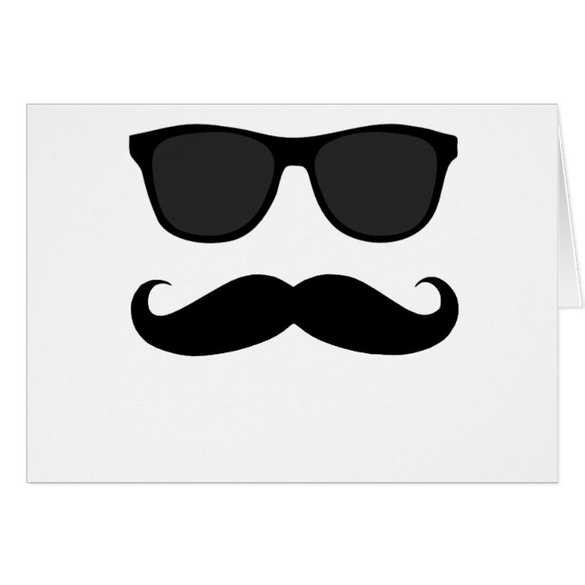 Black Moustache and Sunglasses Humour Gift (Front Horizontal)