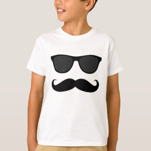 Black Moustache and Sunglasses Humour Gift T-Shirt