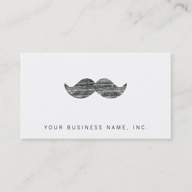 Black Moustache Business Card (Front)