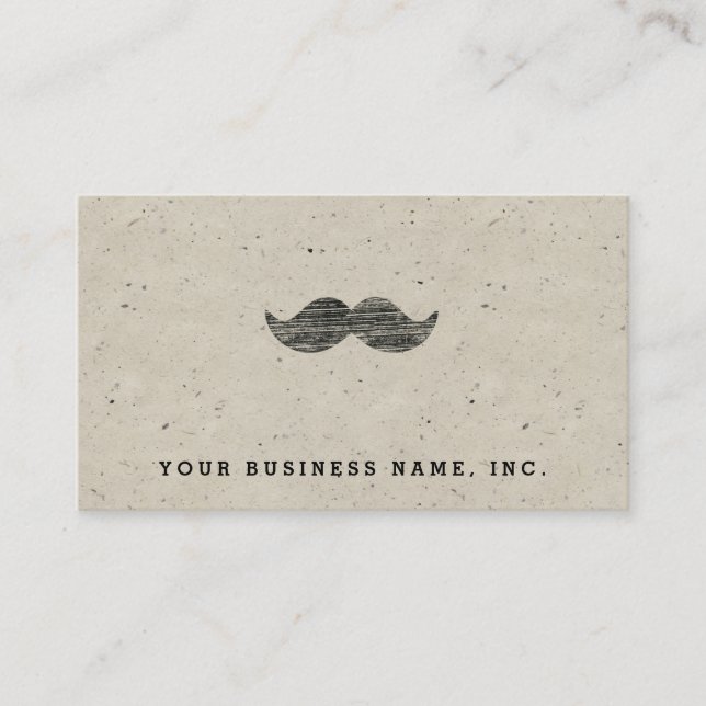 Black Moustache Business Card (Front)