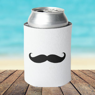 Black Moustache Can Cooler