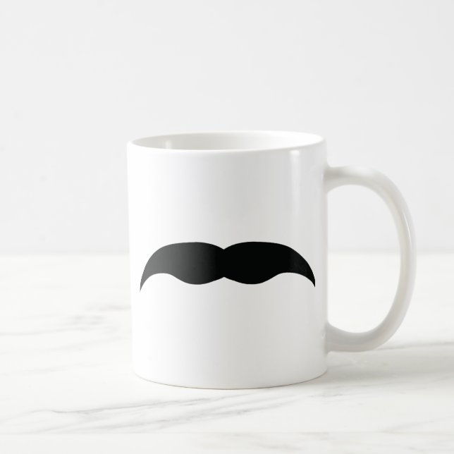 black moustache coffee mug (Right)