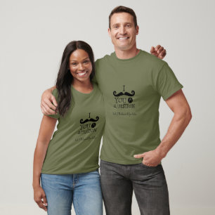 Black Moustache Humour T-Shirt