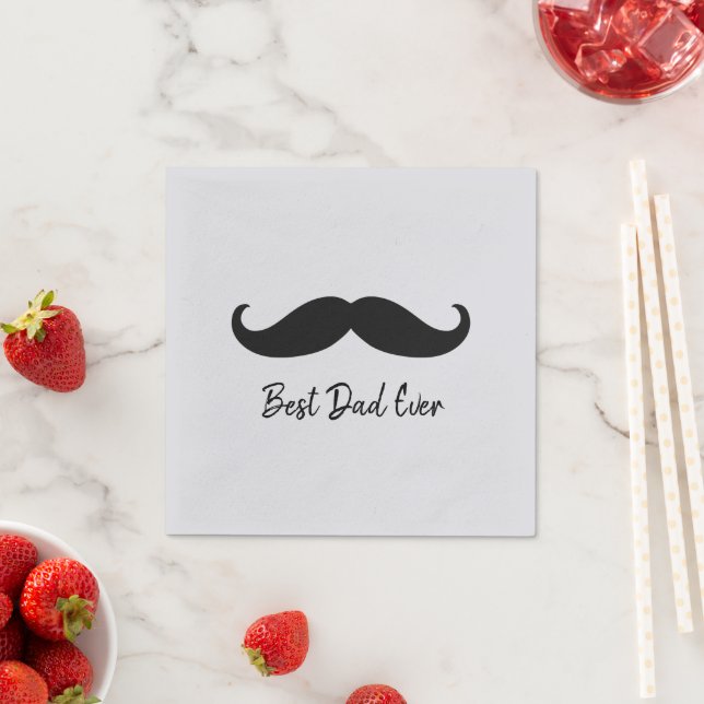 Black Moustache Napkin (Insitu)