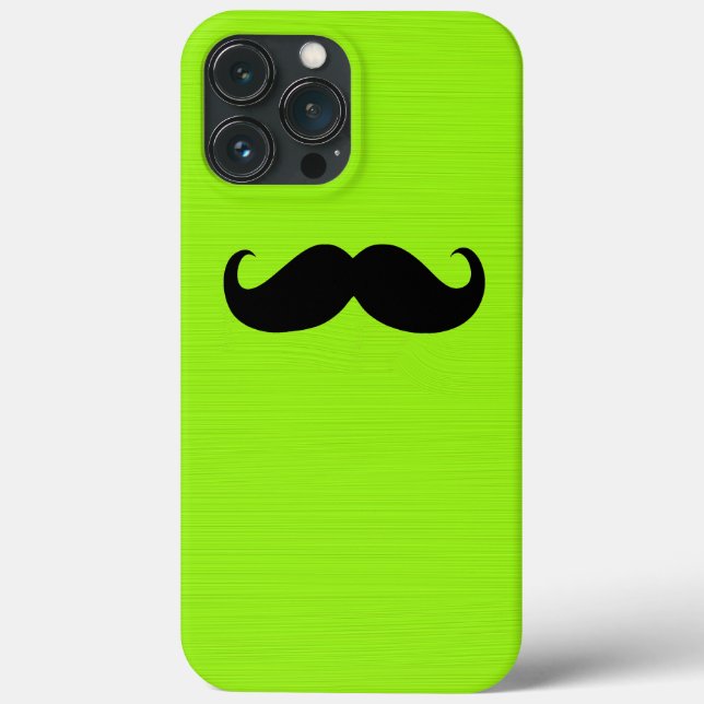 Black Moustache on Green Background Case-Mate iPhone Case (Back)