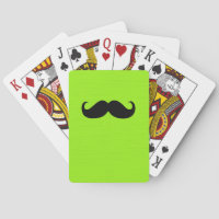 Black Moustache on Green Background