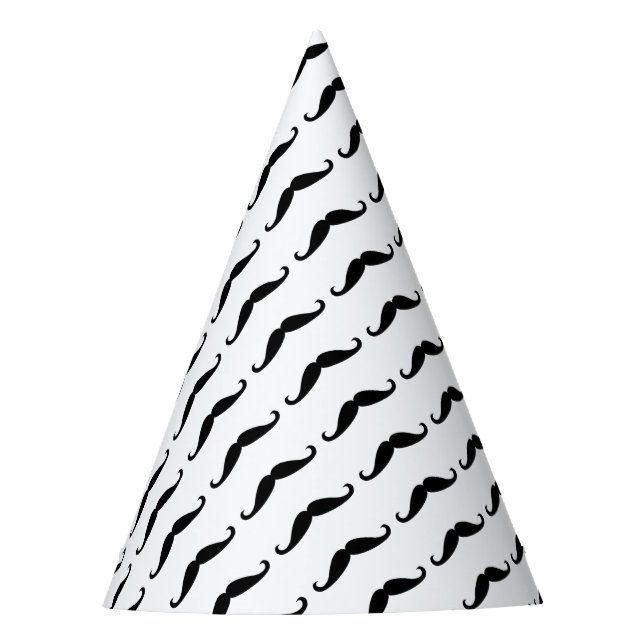 Black moustache party hat (Front)