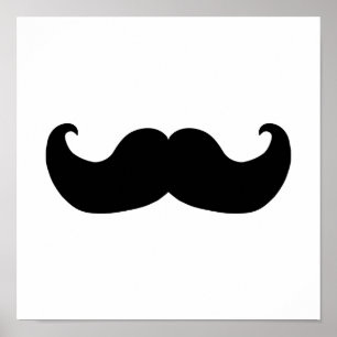 Black Moustache Poster
