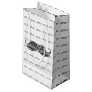 Black Moustache Small Gift Bag