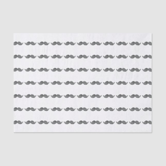 Black Moustache Tissue Paper (Front)