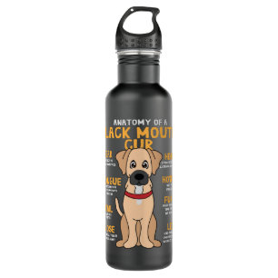 Black Mouth Cur Anatomy Funny Dog Mum Dad Cute Gif 710 Ml Water Bottle