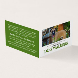 Black Mouth Cur, Dog Walker Service, Detailed Business Card