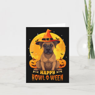 Black Mouth Cur Halloween Dog Howl O Ween Funny Card