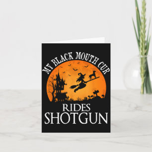 Black Mouth Cur Rides Shotgun Dog Lover Party Card