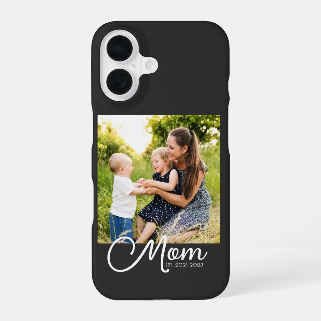 Black Mum Established Script Case-Mate iPhone Case (Back)