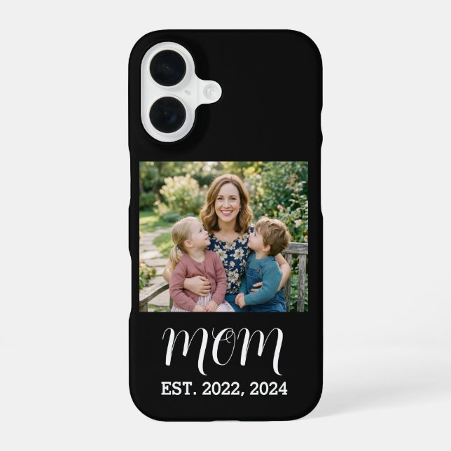 Black Mum Established Script iPhone / iPad case (Back)