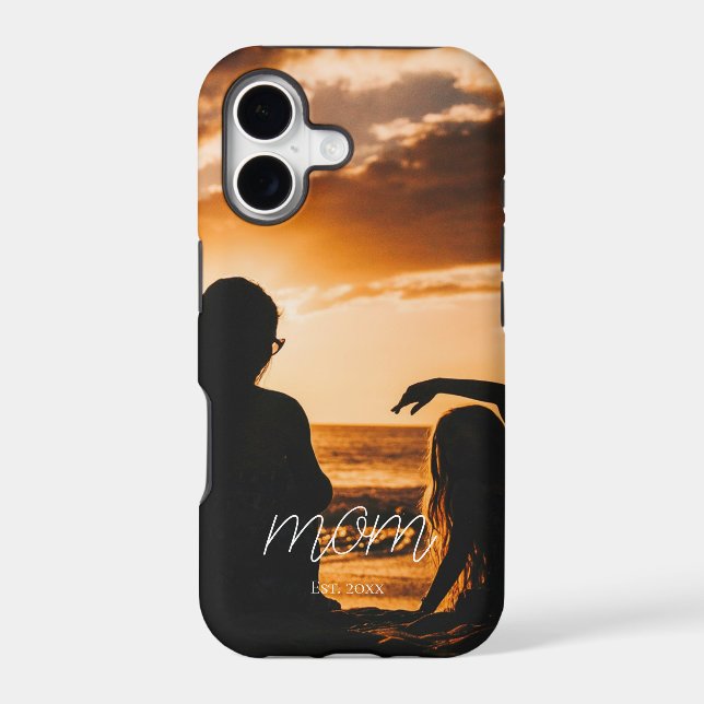 Black Mum Established Script Photo Case-Mate (Back)