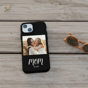 Black Mum Established Script Photo Case-Mate iPhon iPhone 15 Case