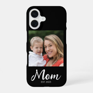 Black Mum Established Script Photo Case-Mate iPhone 16 Case