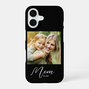 Black Mum Established Script Photo Case-Mate iPhone 16 Case