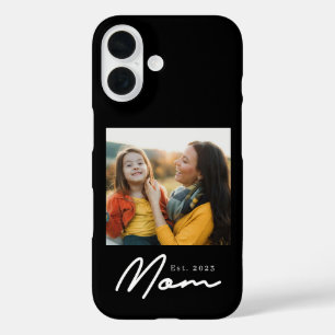 Black Mum Established Script Photo iPhone 16 Case