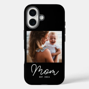 Black Mum Established Script Photo iPhone 16 Case