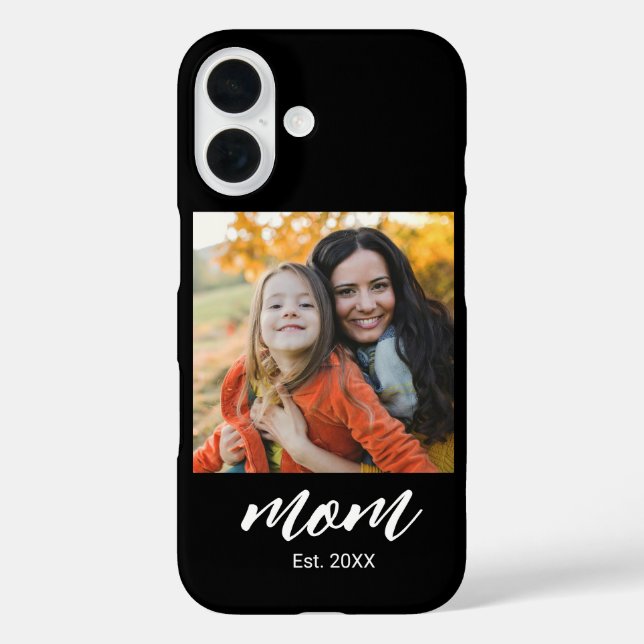 Black Mum Established Script Photo Case-Mate iPhone Case (Back)