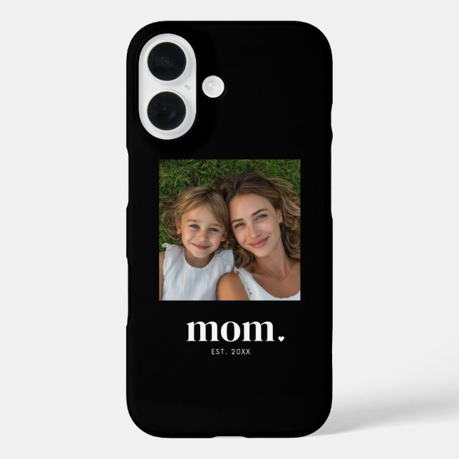 Black Mum Established Script Photo  Case-Mate iPhone Case (Back)