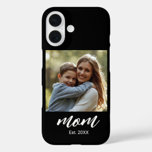 Black Mum Established Script Photo iPhone 16 Case