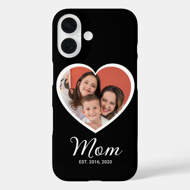 Black Mum Established Script Photo Case-Mate iPhone Case (Back)