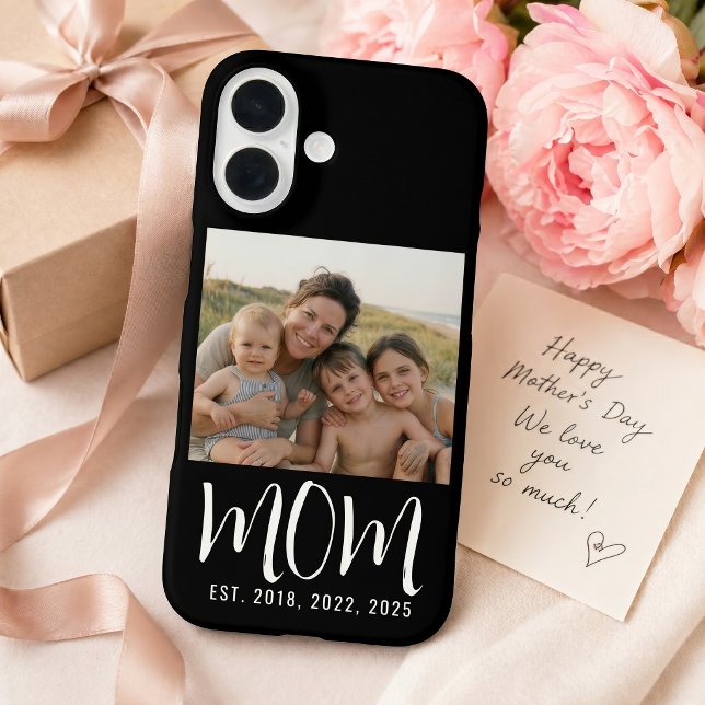 Black Mum Established Script Photo Case-Mate iPhone Case (Creator Uploaded)