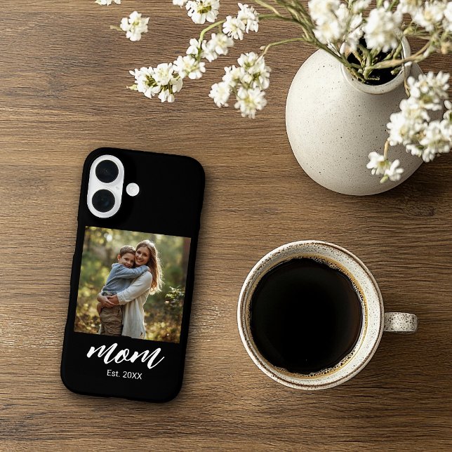 Black Mum Established Script Photo Case-Mate iPhone Case (Creator Uploaded)