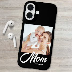 Black Mum Established Script Photo iPhone 16 Case