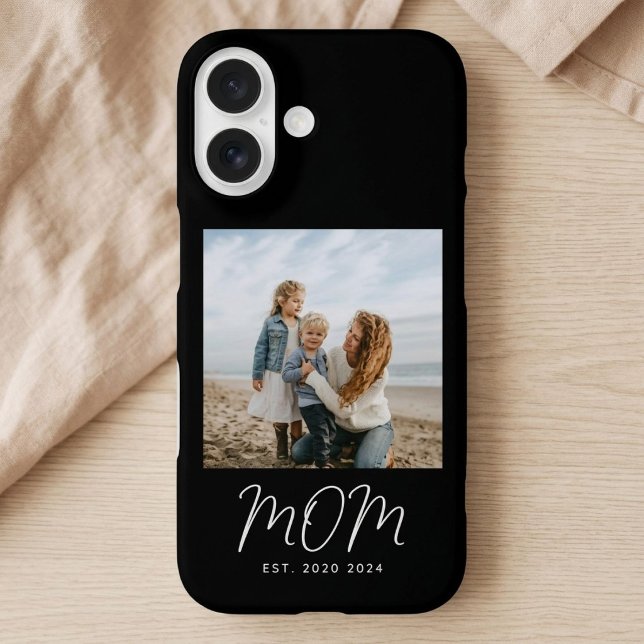 Black Mum Established Script Photo Case-Mate iPhone Case (Creator Uploaded)
