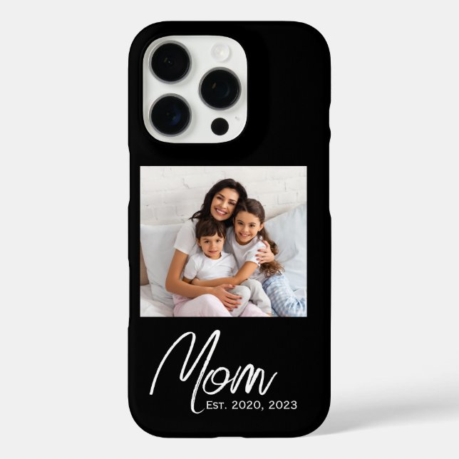 Black Mum Established Script Photo Case-Mate  iPhone Case (Back)