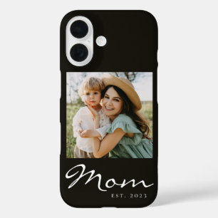 Black Mum Established Script Photo Case-Mate iPhone 16 Case
