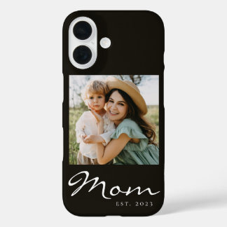 Black Mum Established Script Photo Case-Mate iPhone 16 Case