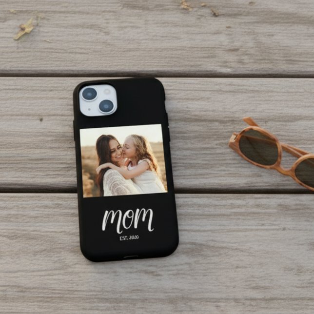 Black Mum Established Script Photo iPhone 15 Case (Creator Uploaded)