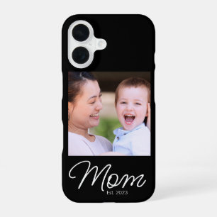 Black Mum Established Script Photo iPhone 16 Case