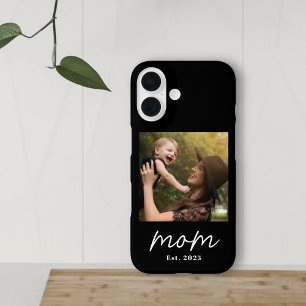 Black Mum Established Script Photo iPhone 16 Case