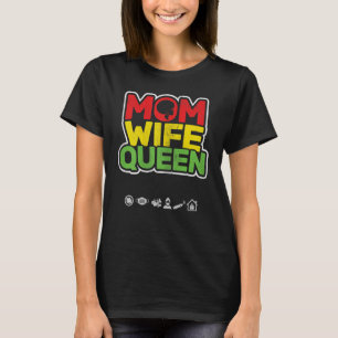 Black Mum Life Wife Queen for Women Plus Size T-Shirt