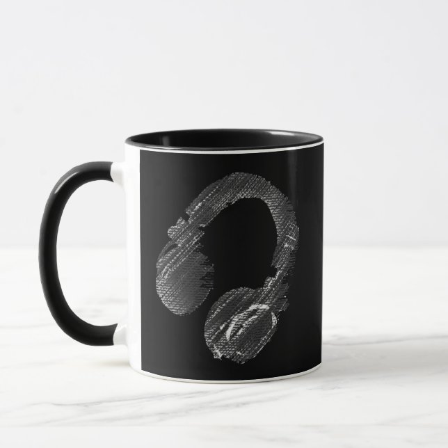 black music deejay headphone mug (Left)