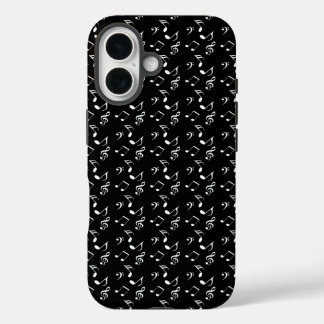 black music notes iPhone 16 case