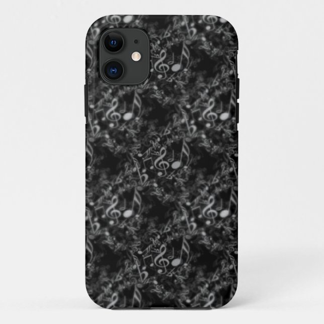 black music notes iphone case cover (Back)